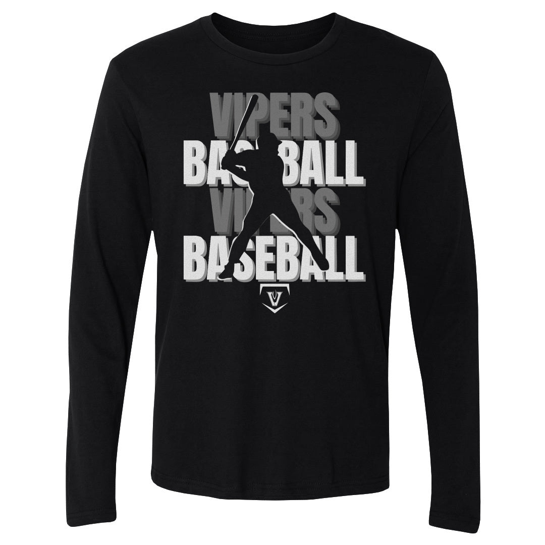 Adult Long Sleeve Tee Vandegrift Baseball Silhouette