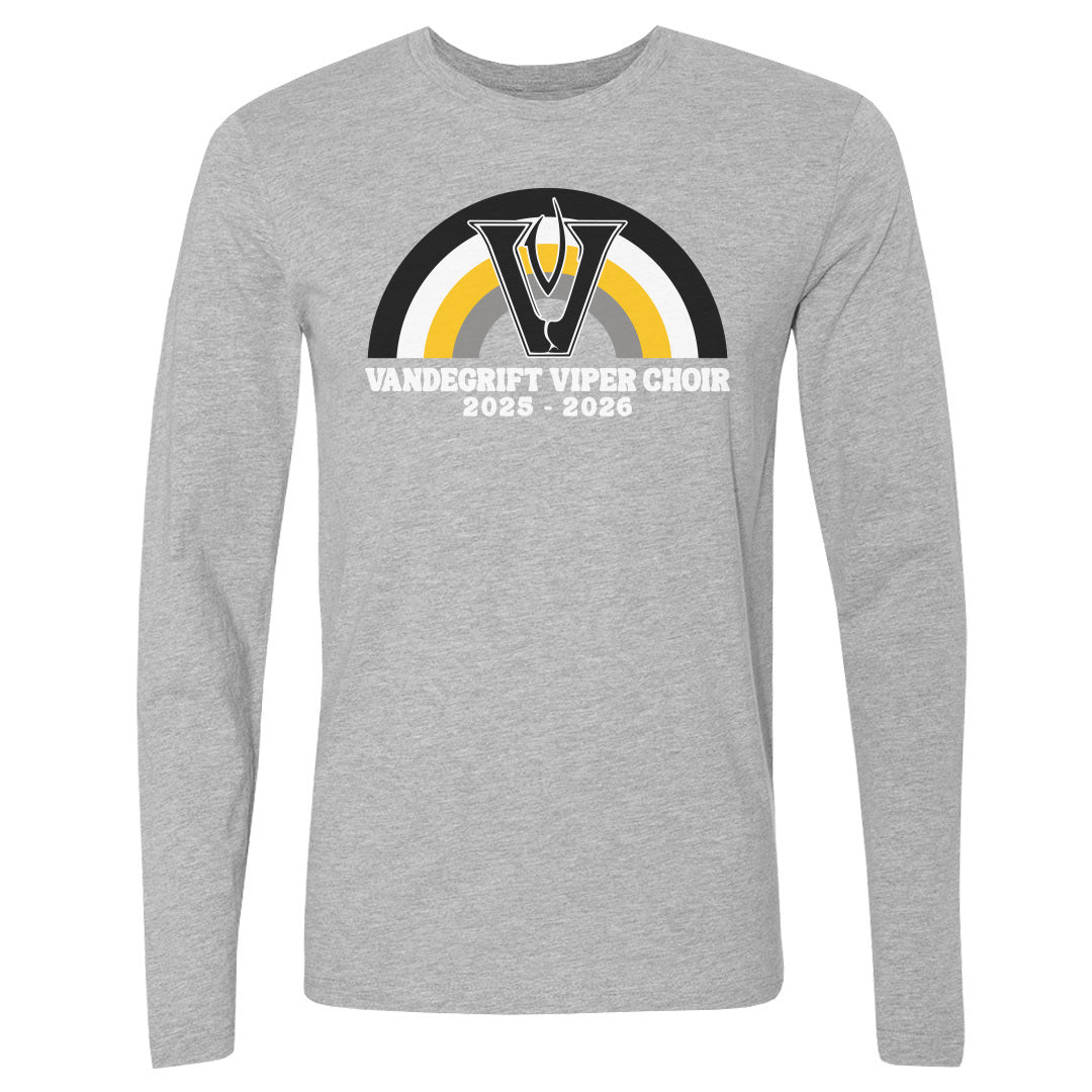 Adult Long Sleeve Tee Yellow Rainbow