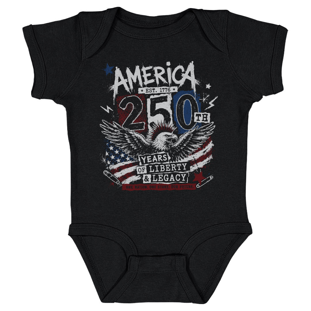 Infant Onesie USA America 250th Anniversary Eagle WHT