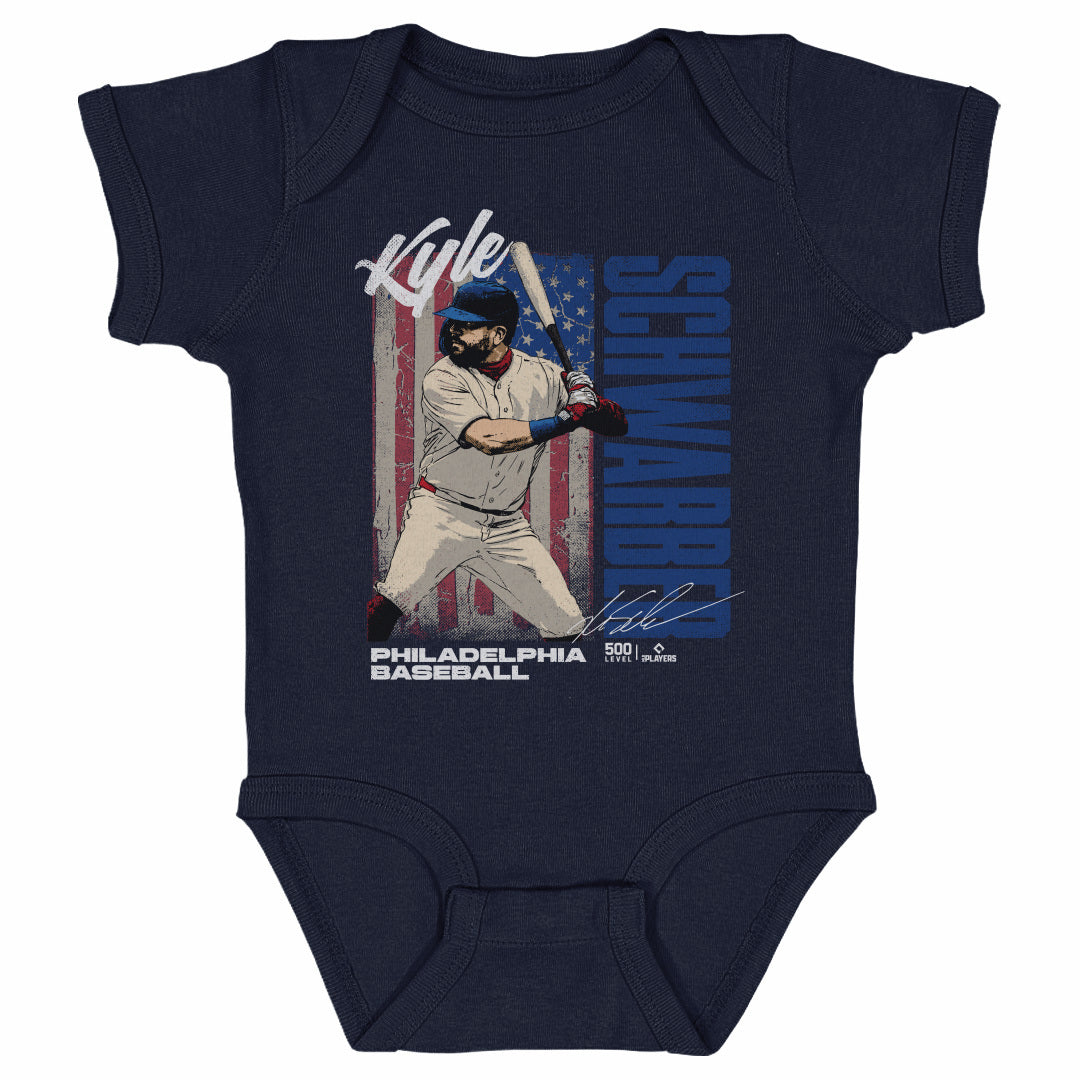 Kyle Schwarber Philadelphia USA Flag WHT