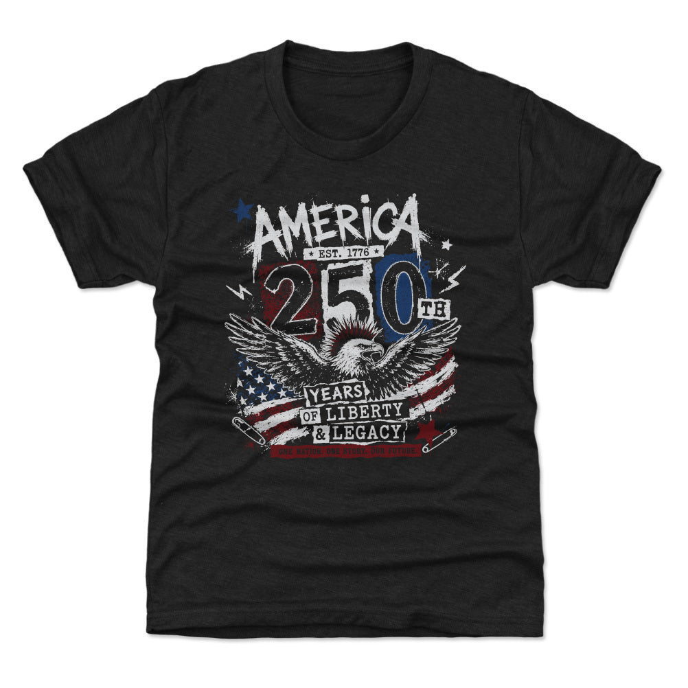 Youth Tee USA America 250th Anniversary Eagle WHT