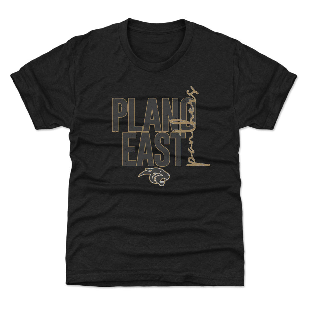 Youth Tee Plano East Panthers Vertical Cursive