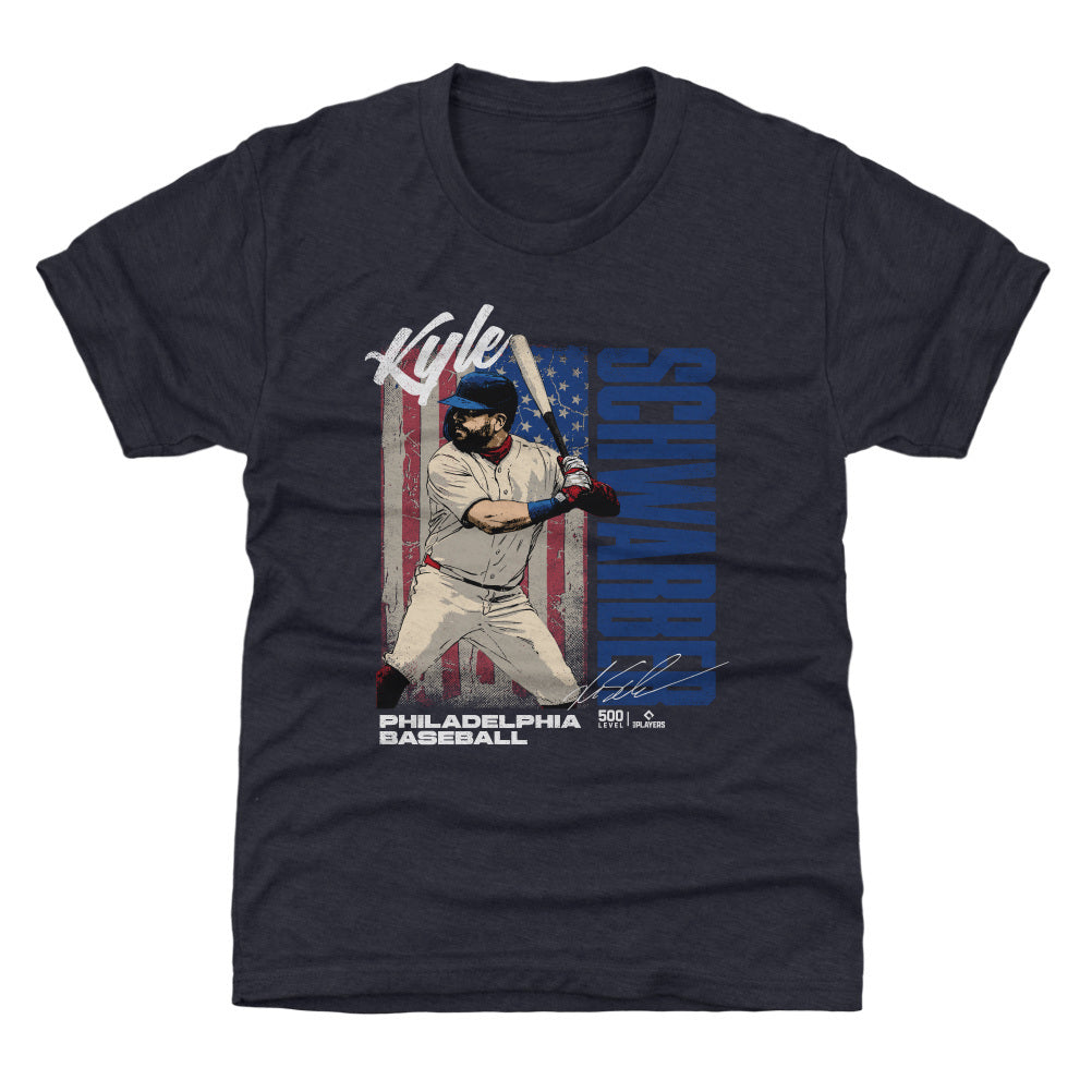 Kyle Schwarber Philadelphia USA Flag WHT
