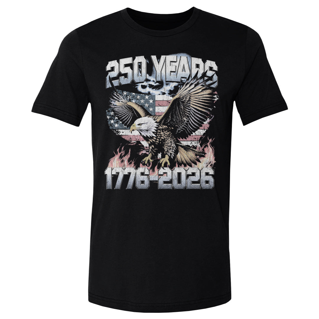 Adult Tee USA America 250 Years Eagle Flag WHT