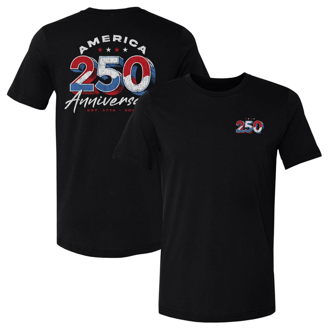 Adult Tee USA America 250th Anniversary 3D Type F&B WHT