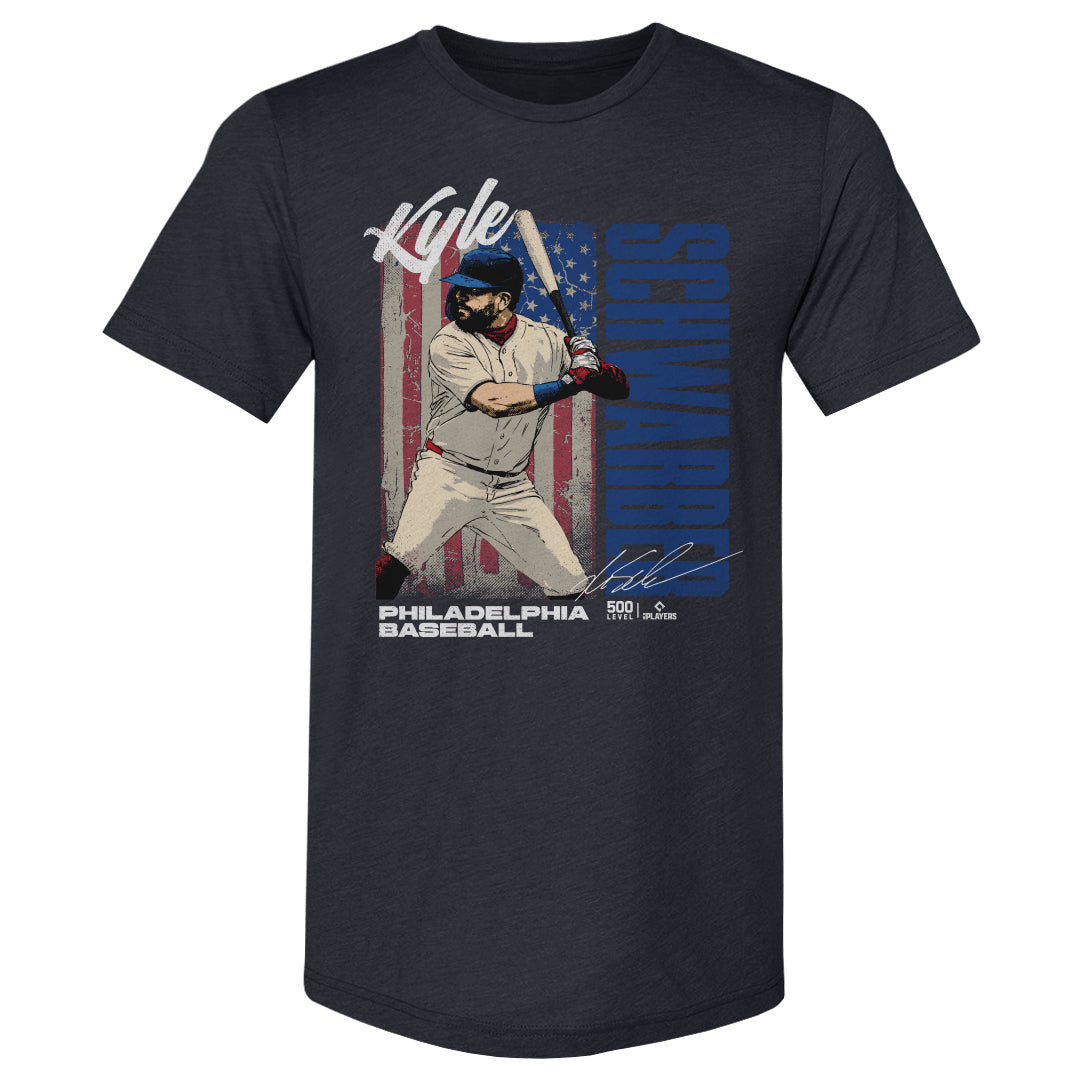 Kyle Schwarber Philadelphia USA Flag WHT
