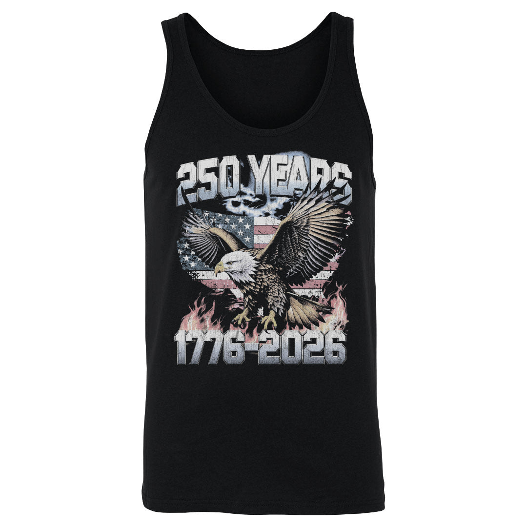 Adult Tank USA America 250 Years Eagle Flag WHT