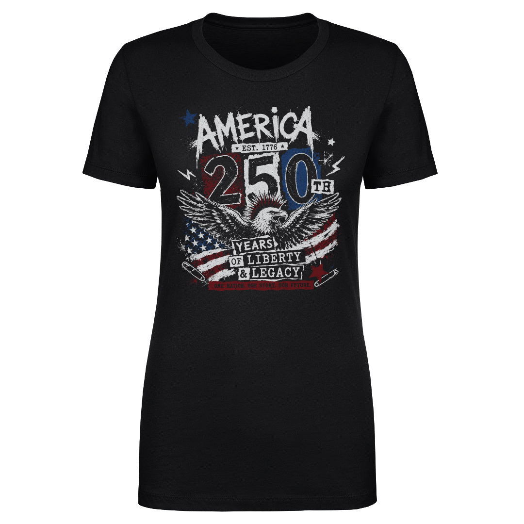Women's Tee USA America 250th Anniversary Eagle WHT