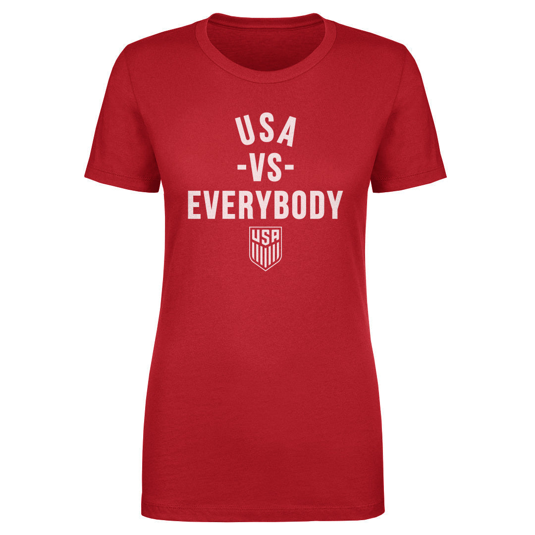 Women's Tee U.S. Soccer Vs. Everybody WHT
