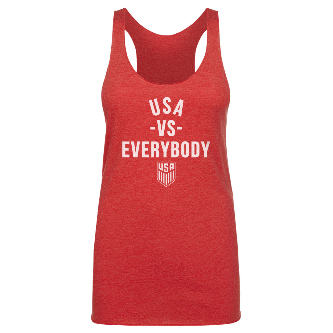 Women's Tank U.S. Soccer Vs. Everybody WHT