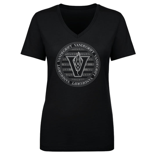 Women's V-Neck Tee Vandegrift Round Emblem