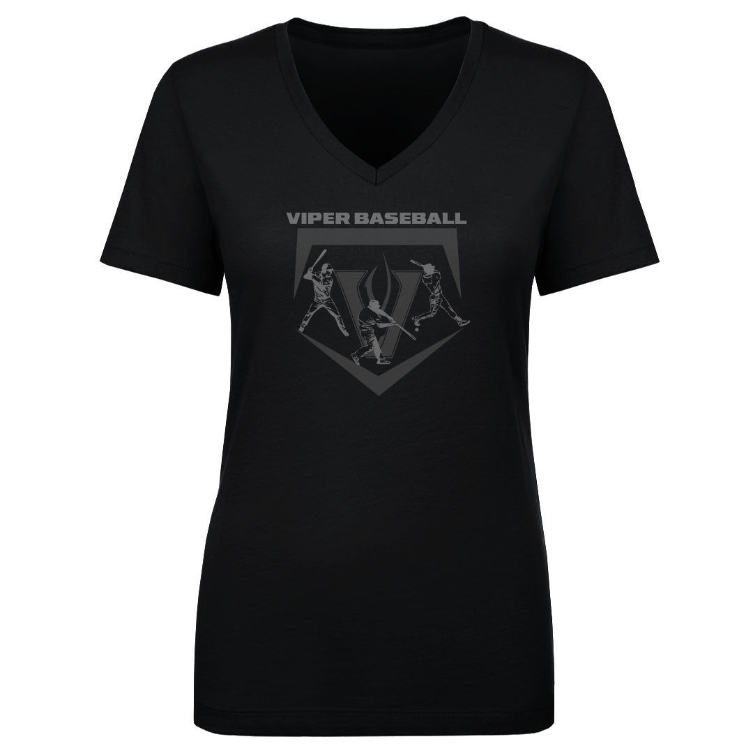 Women's V Neck Vandegrift Baseball Logo Silhouette
