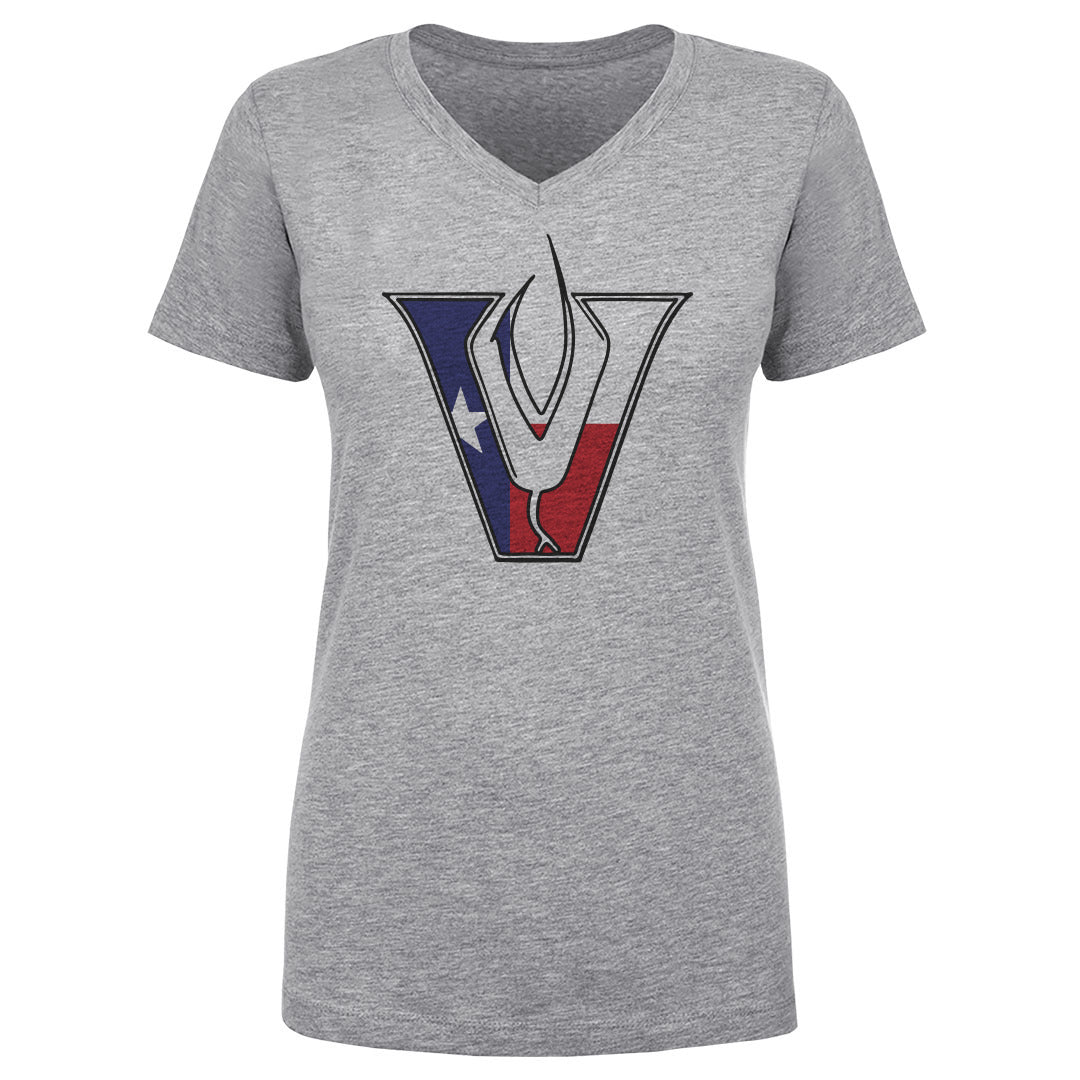 Woman's V Neck Texas Flag