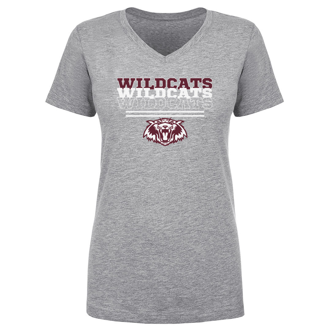 Women's V Neck Plano Wildcats 2603