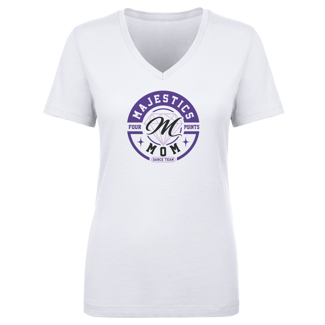 Women's V Neck Majestics Mom Circle
