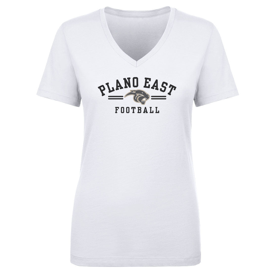 Women's V Neck Plano East Football Yep