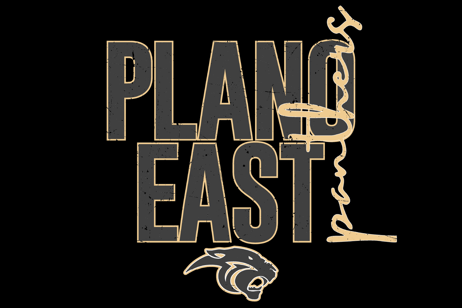 Plano East Vertical Cursive