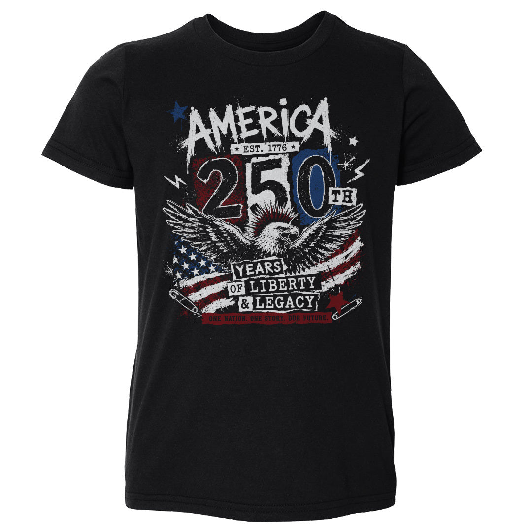Toddler Tee USA America 250th Anniversary Eagle WHT