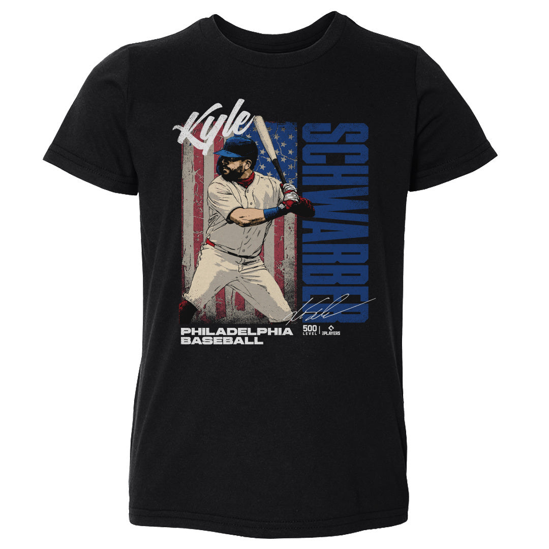 Kyle Schwarber Philadelphia USA Flag WHT