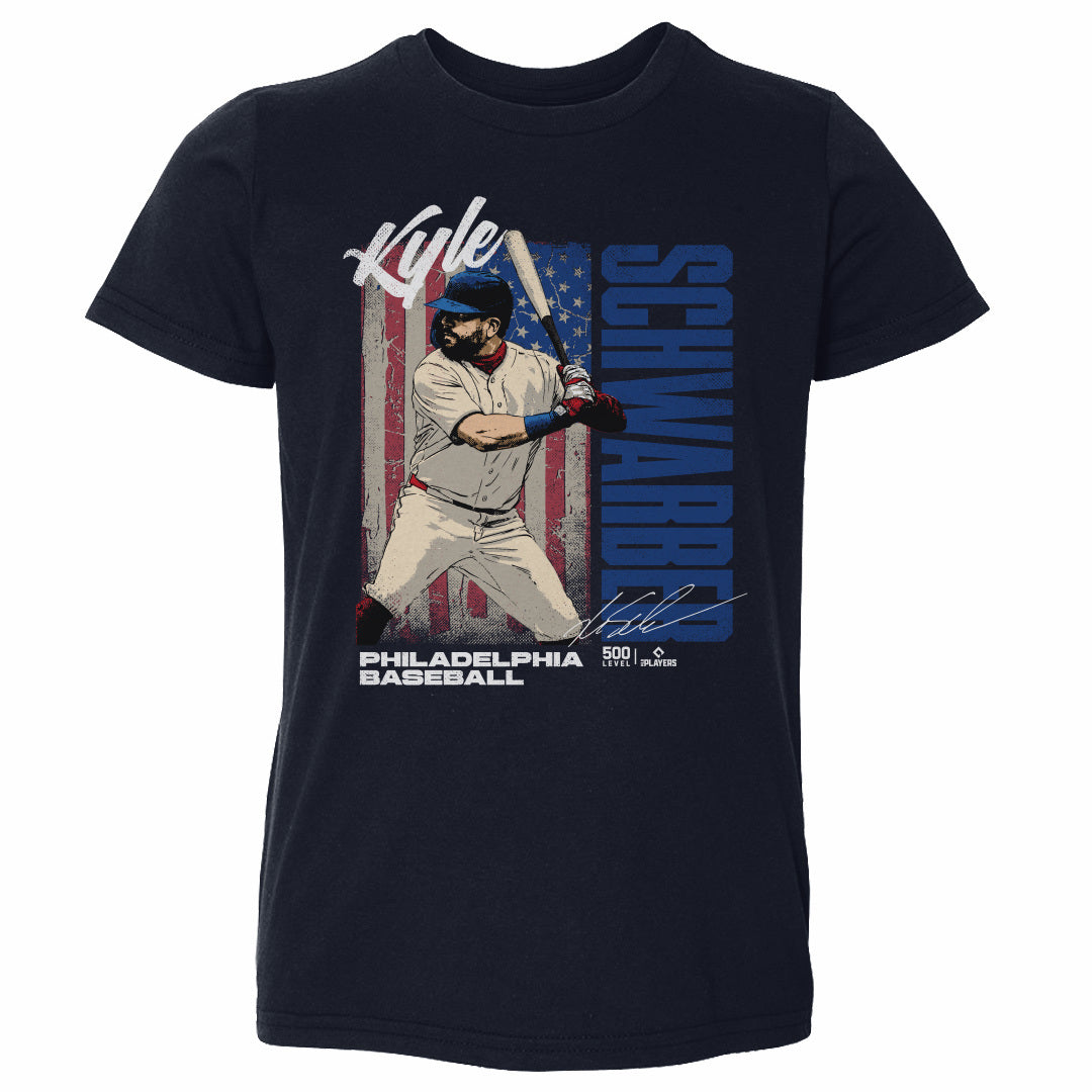 Kyle Schwarber Philadelphia USA Flag WHT