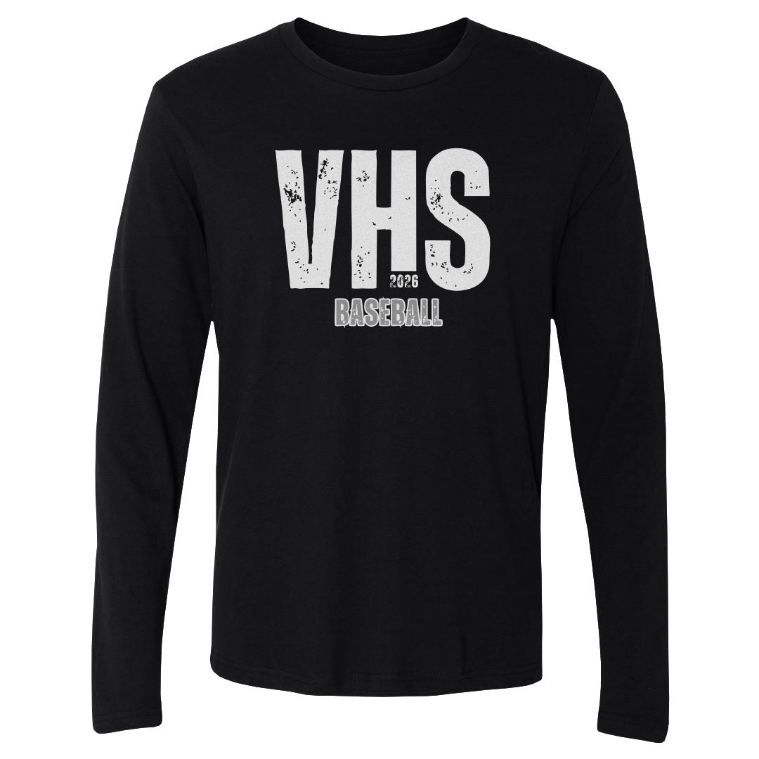 Adult Long Sleeve Tee Vandegrift Baseball VHS Grunge