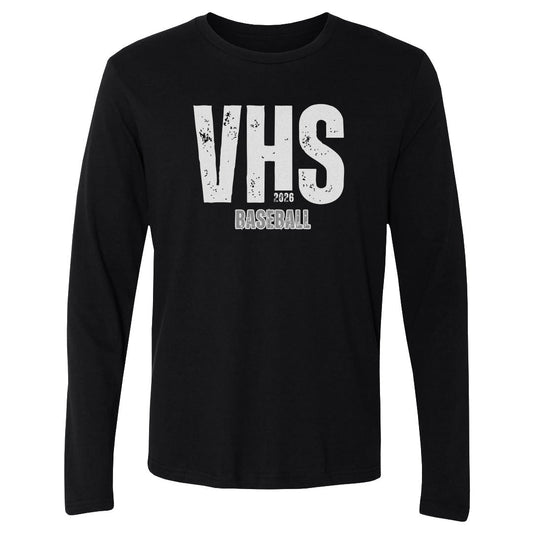 Adult Long Sleeve Tee Vandegrift Baseball VHS Grunge