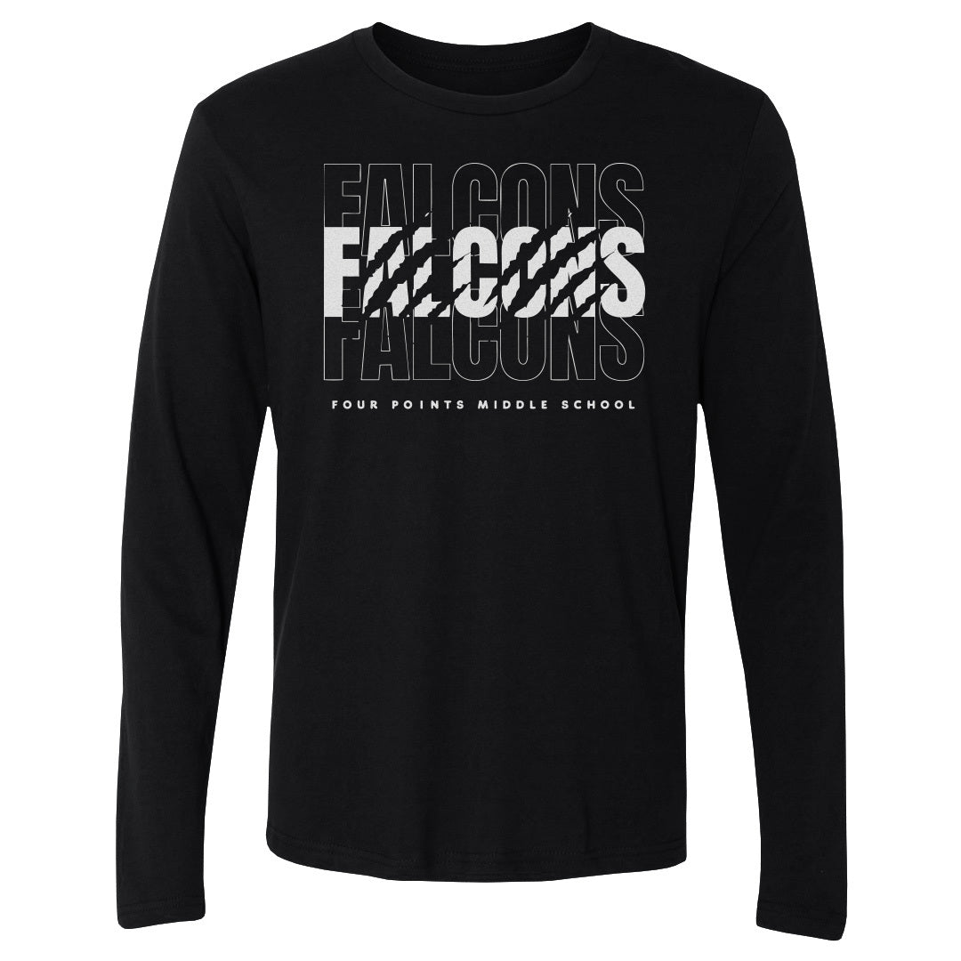 Adult Long Sleeve Tee Four Points Falcons Repeat