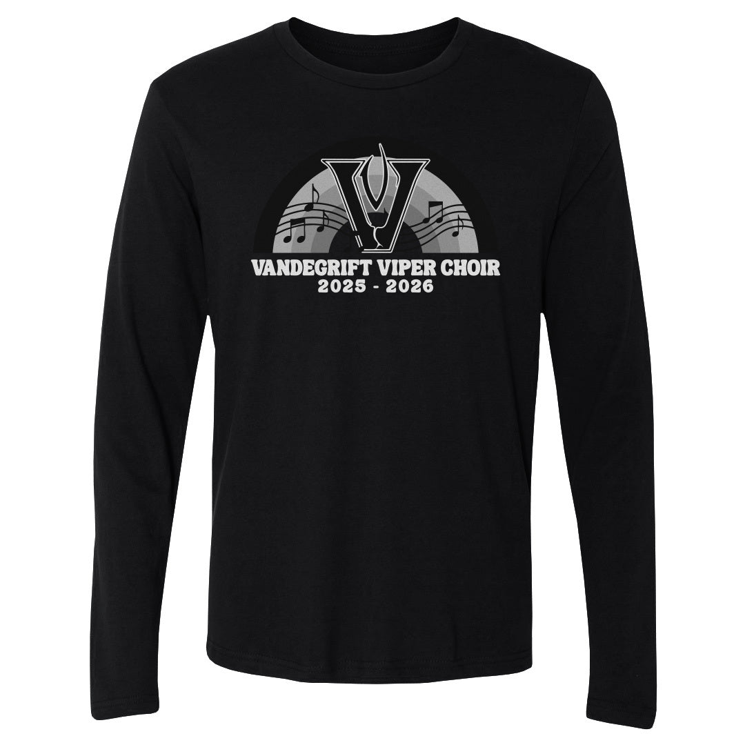Adult Long Sleeve Tee Viper Choir Rainbow Notes