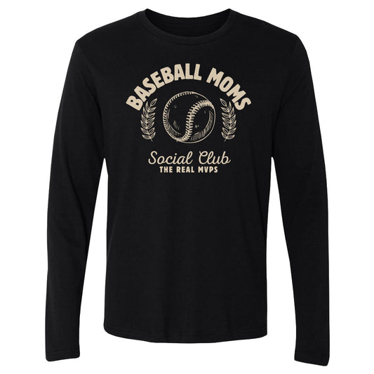 Adult Long Sleeve Tee Vandegrift Baseball Moms Real MVP