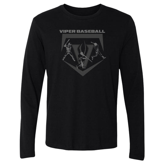 Adult Long Sleeve Tee Vandegrift Baseball Logo Silhouette