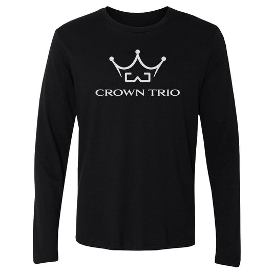 Men's Long Sleeve Tee Crown Trio Logo Stacked