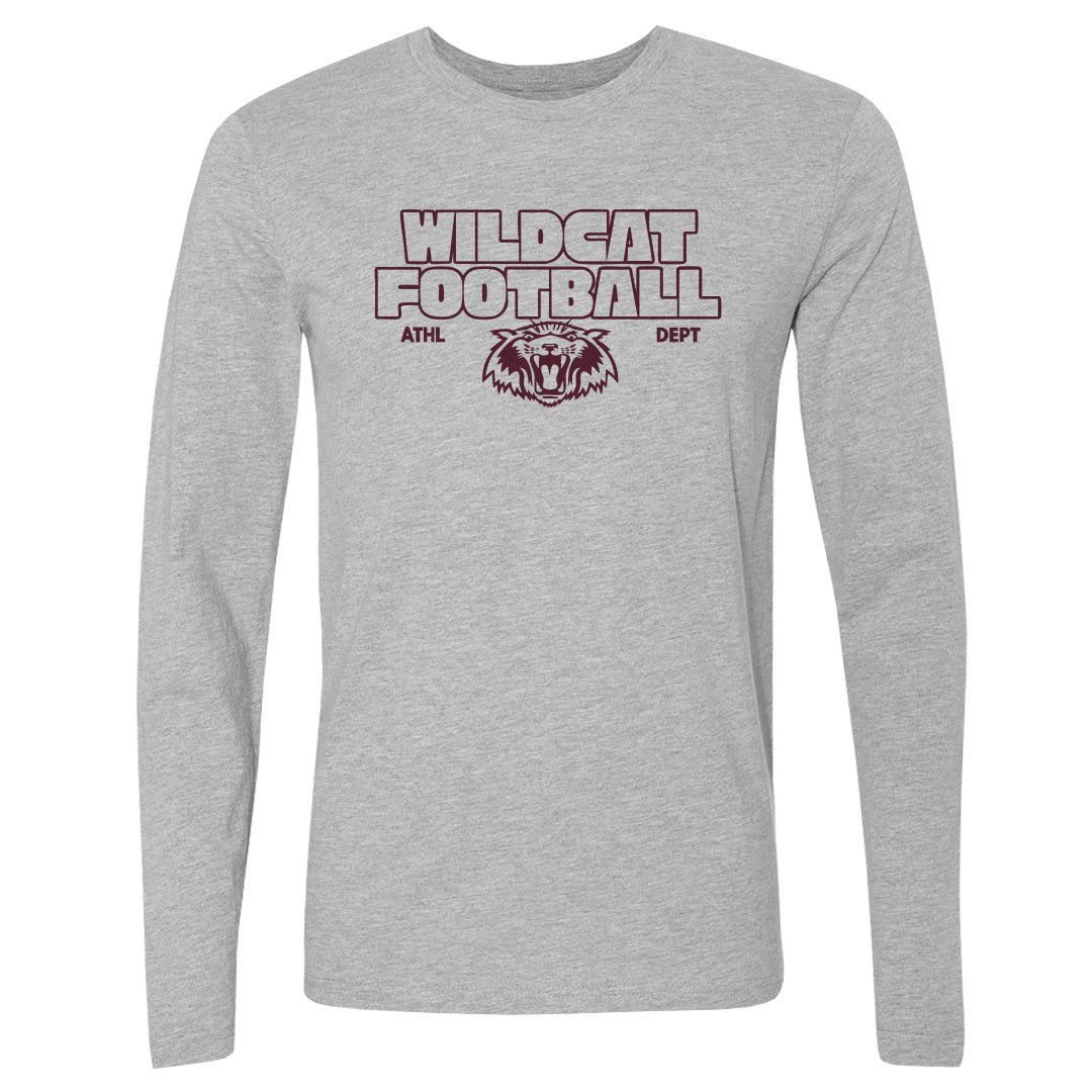 Adult Long Sleeve Tee Plano Wildcat Football 26