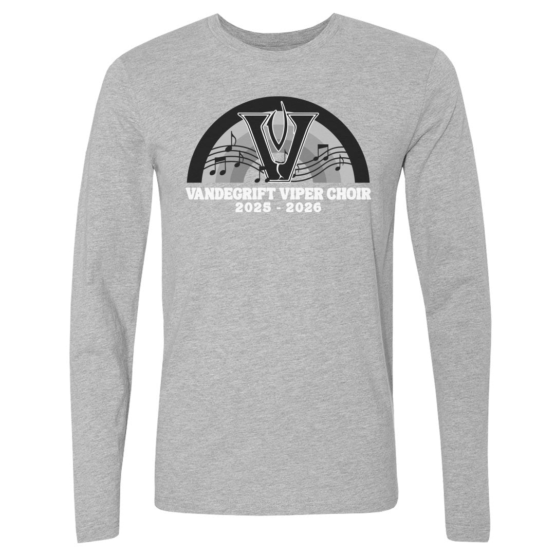 Adult Long Sleeve Tee Viper Choir Rainbow Notes