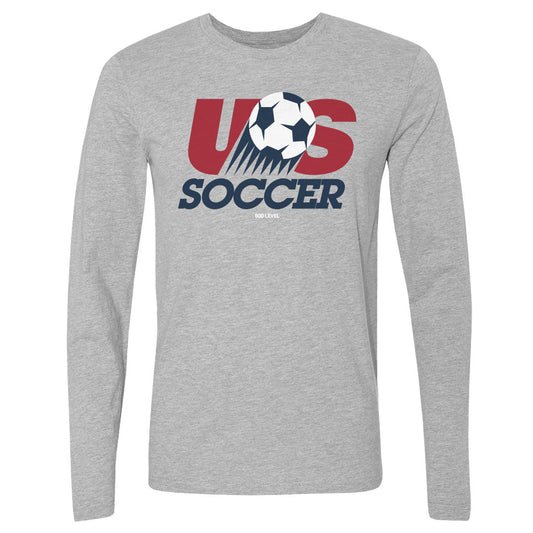 Adult Long Sleeve Tee U.S. Soccer Retro Logo WHT