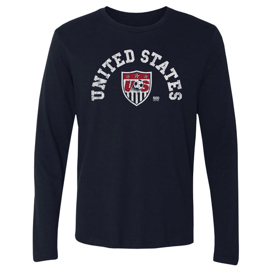 Adult Long Sleeve Tee U.S. Soccer Retro Arch WHT