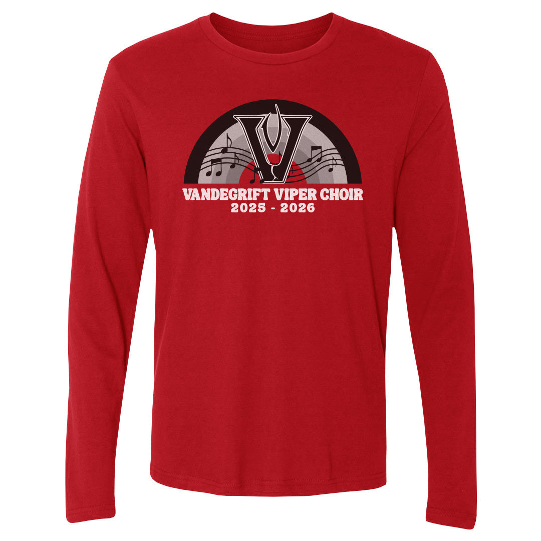 Adult Long Sleeve Tee Viper Choir Rainbow Notes