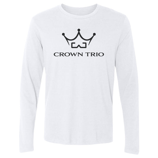 Men's Long Sleeve Tee Crown Trio Logo Stacked
