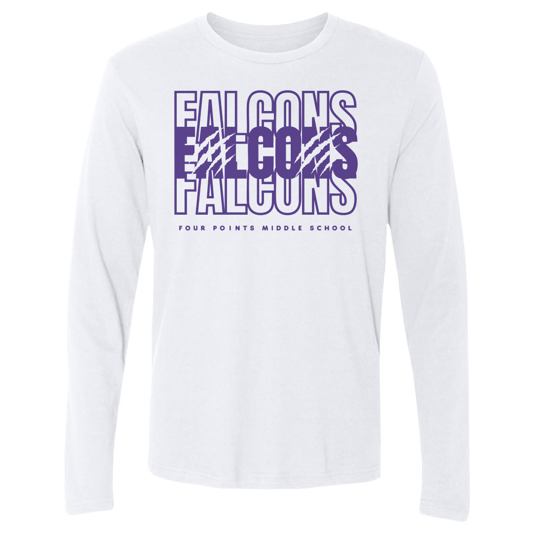 Adult Long Sleeve Tee Four Points Falcons Repeat