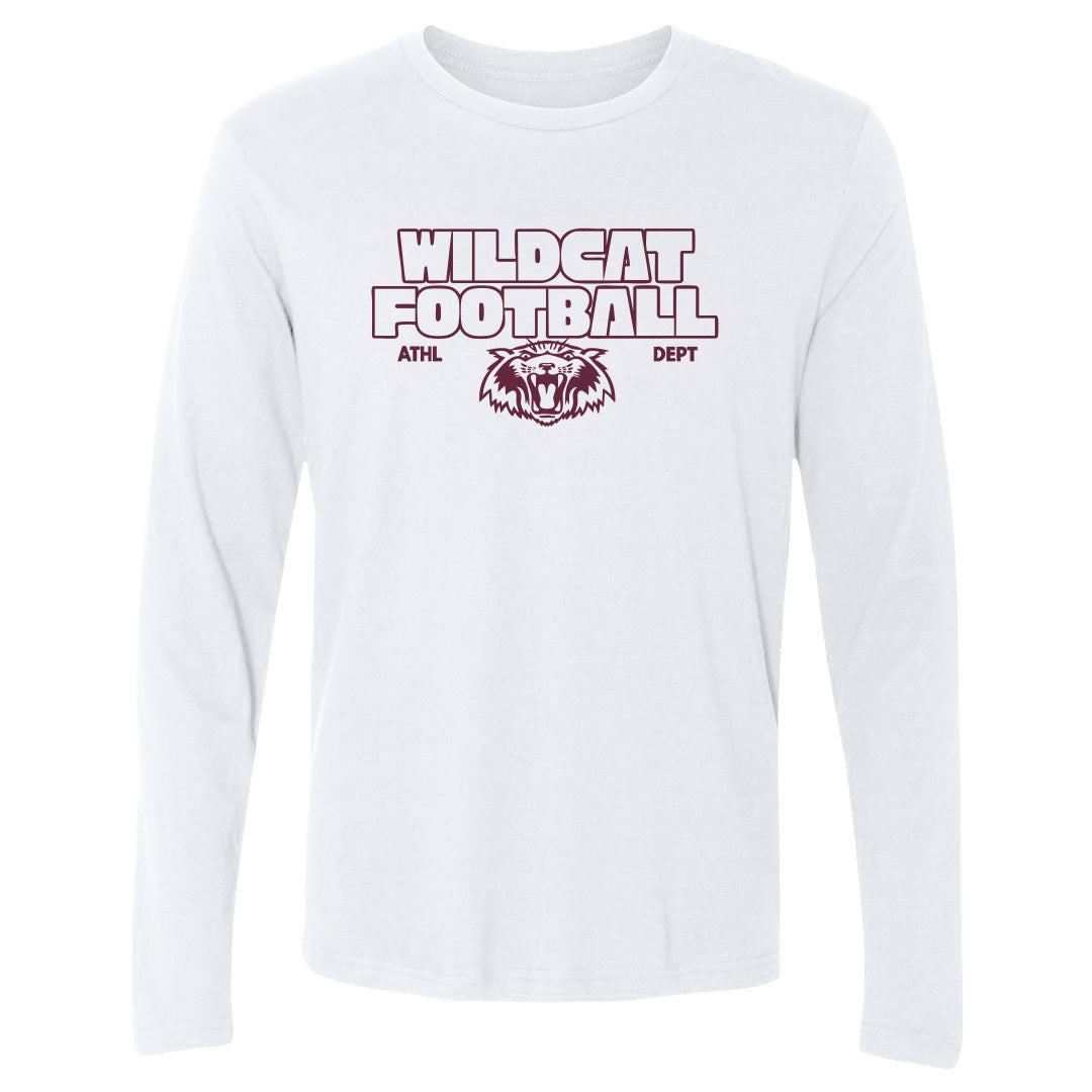Adult Long Sleeve Tee Plano Wildcat Football 26