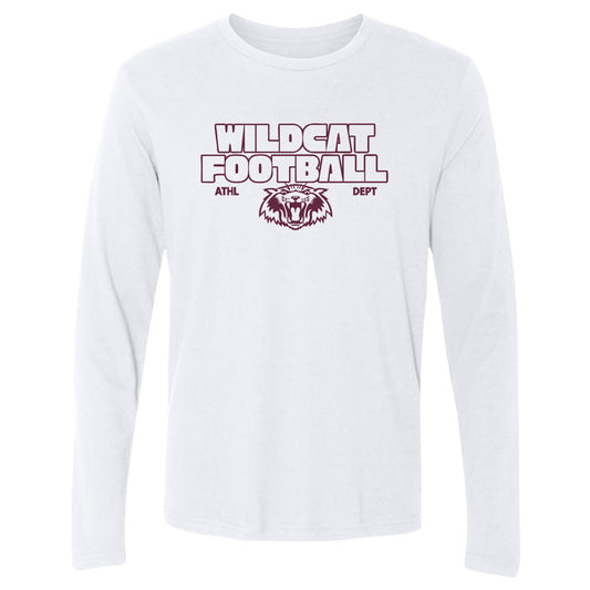 Adult Long Sleeve Tee Plano Wildcat Football 26