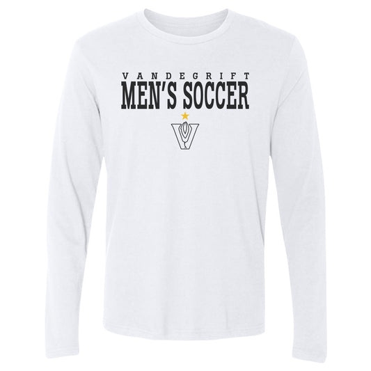 Adult Long Sleeve Tee Gold Star White