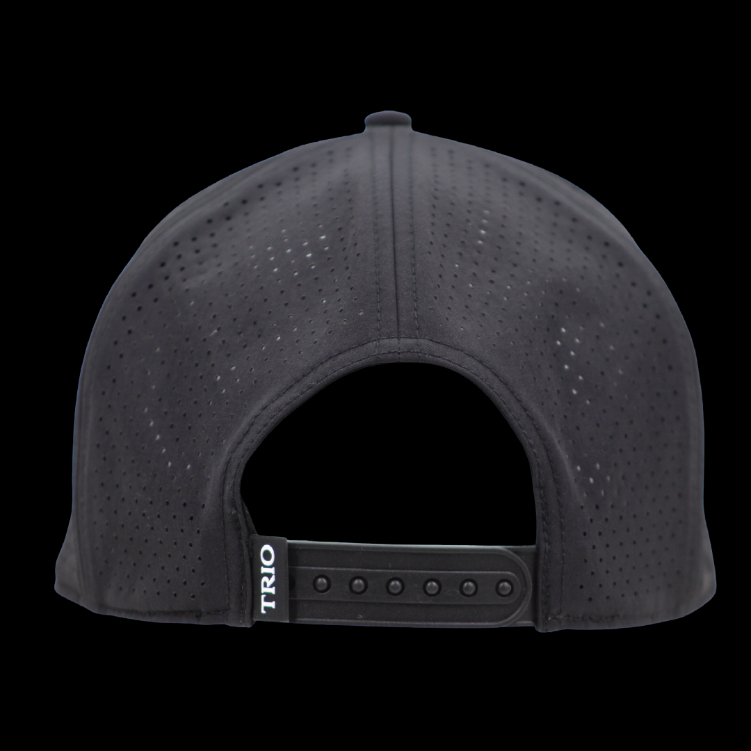 King Series Curved Black Hat w/ White Vandy Logo