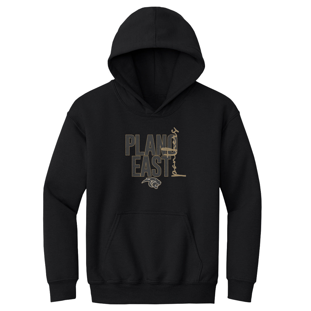 Youth Hoodie Plano East Panthers Vertical Cursive