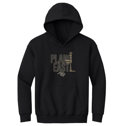Youth Hoodie Plano East Panthers Vertical Cursive