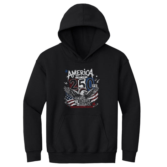 Youth Hoodie USA America 250th Anniversary Eagle WHT