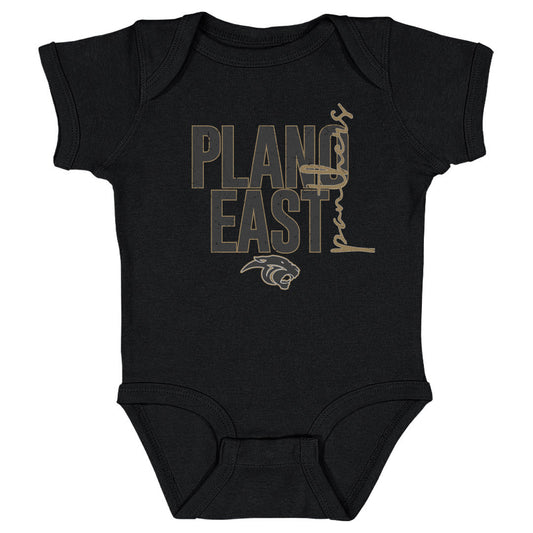 Infant Onesie Plano East Panthers Vertical Cursive