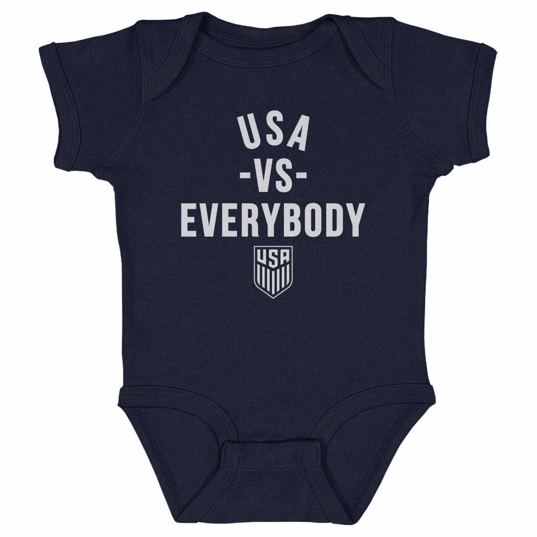 Infant Onesie U.S. Soccer Vs. Everybody WHT