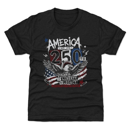 Youth Tee USA America 250th Anniversary Eagle WHT