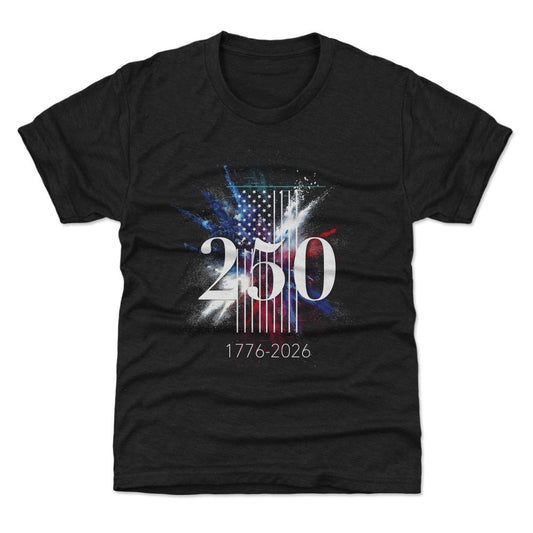 Youth Tee USA America 250 Years Flag Spray WHT