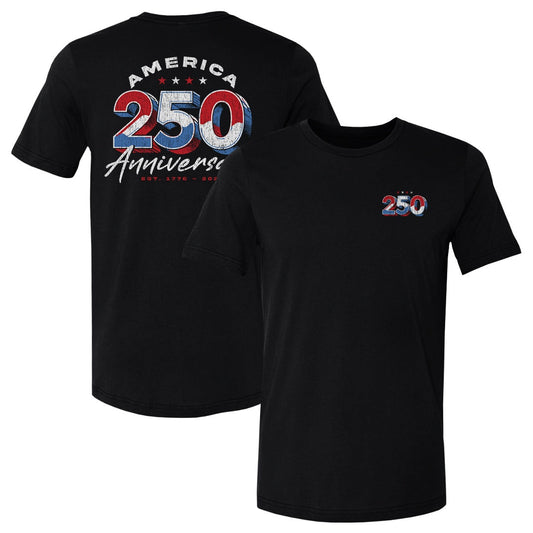 Adult Tee USA America 250th Anniversary 3D Type F&B WHT